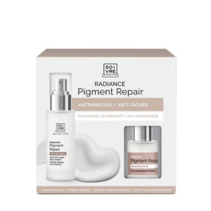 La línea RADIANCE Pigment Repair está formulada con tres potentes activos específicos para el tratamiento de manchas y la regeneración cutánea.