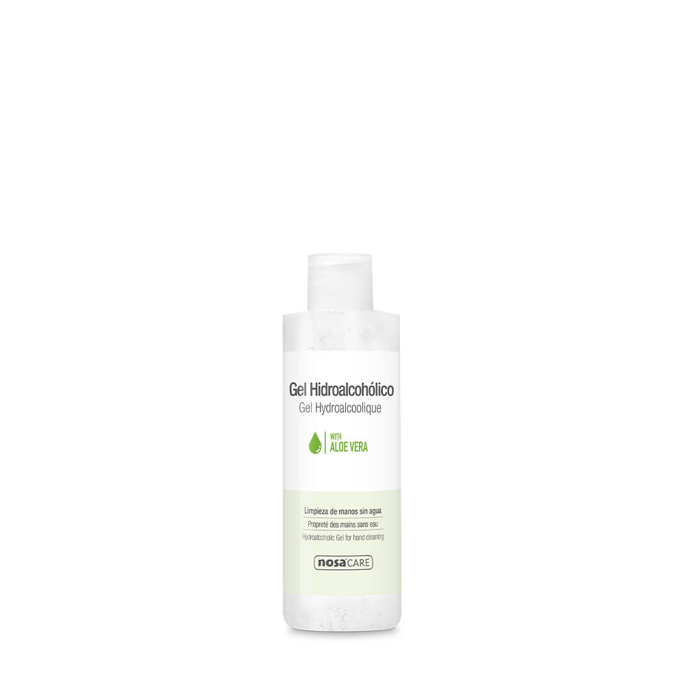 Gel hidroalcohólico para el lavado de las manos sin necesidad de agua. Elimina la suciedad por completo. Formulado con Aloe Vera para mantener la piel hidratada y suave.