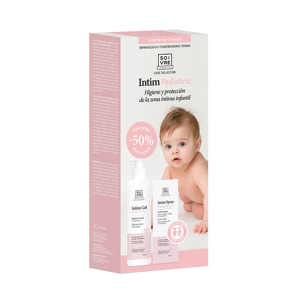 Gel específico para la higiene y protección de la zona íntima infantil. Su fórmula extrasuave