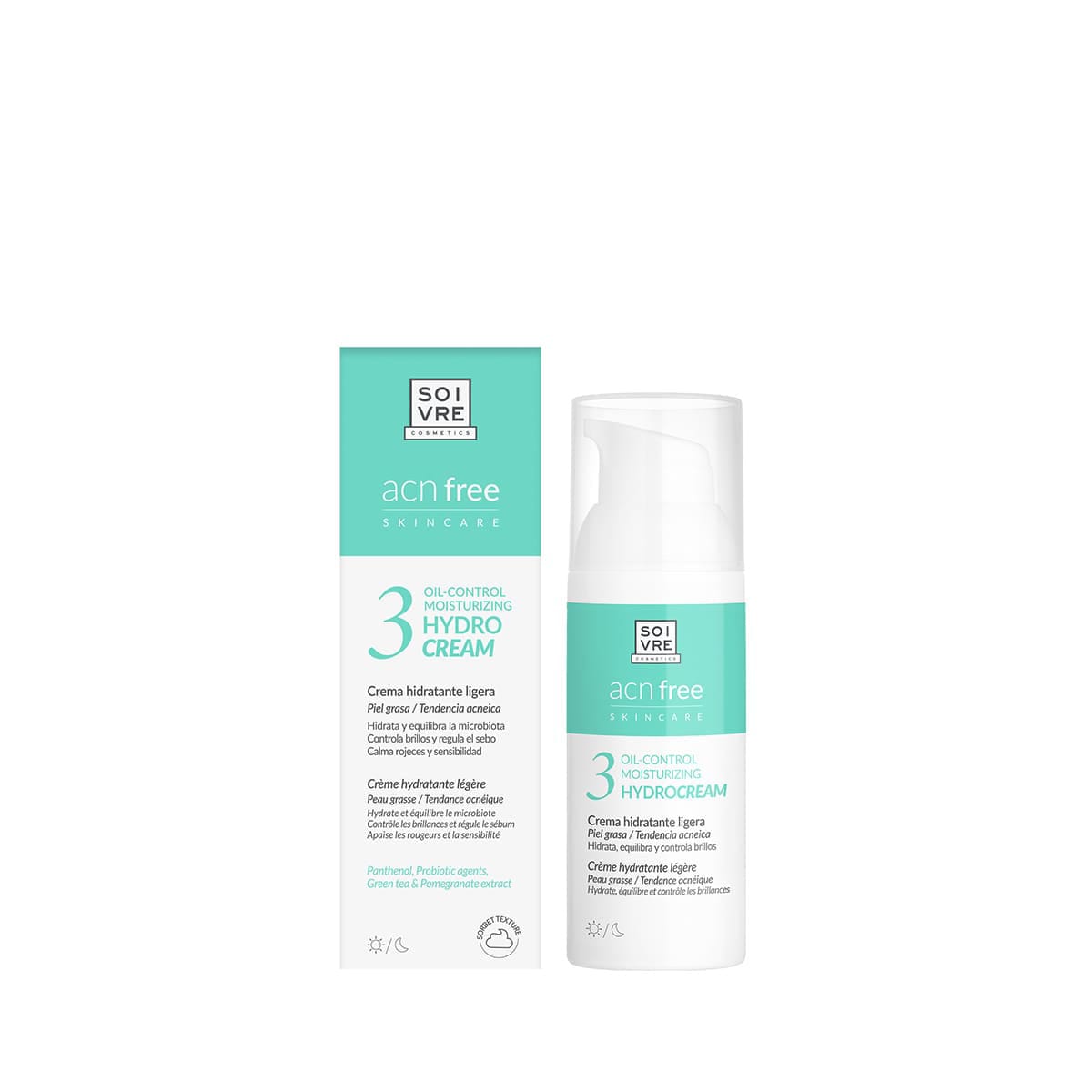 Creme Facial Ligeiro sem ACN - Hidrata e controla o brilho.