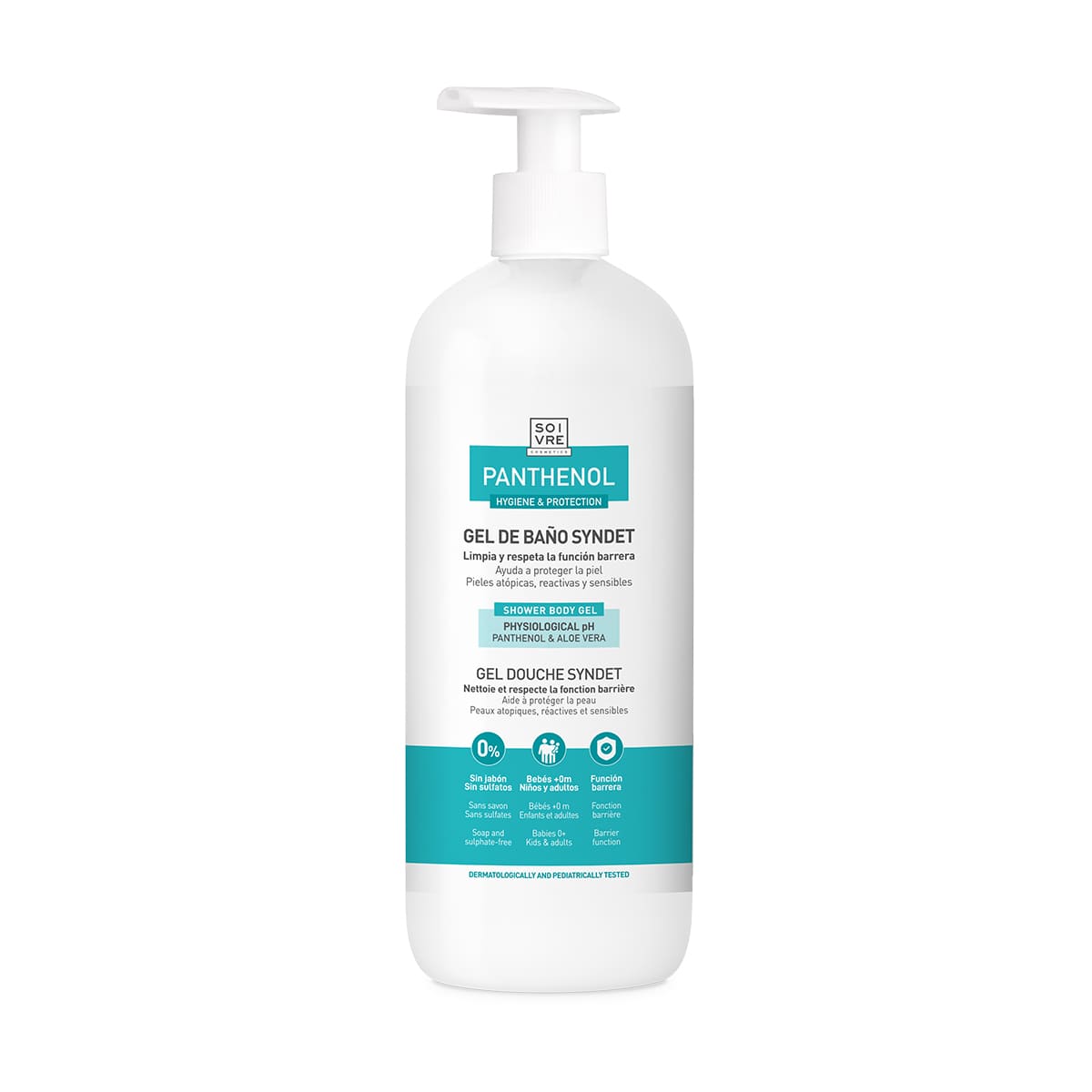 Gel de ba&ntilde;o syndet Panthenol - Con agentes antis&eacute;pticos para una piel sana.