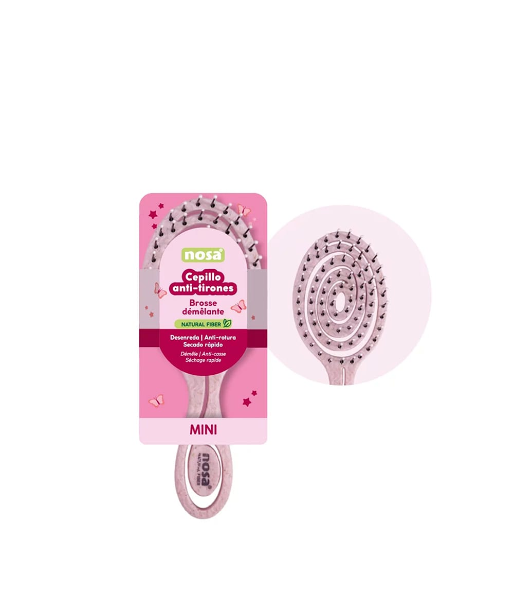 Mini anti-pulling brush Pink - Detangle