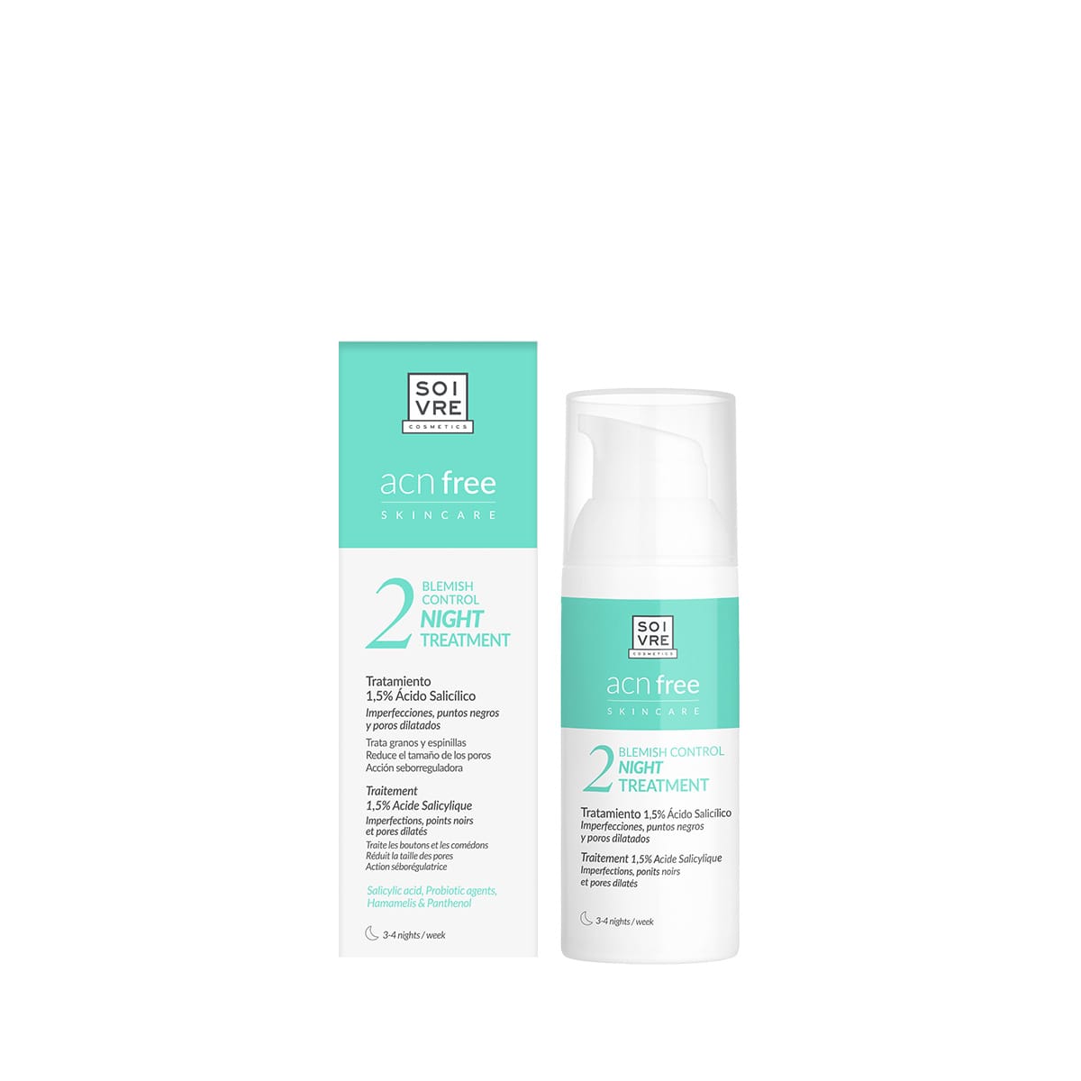Sérum de tratamento noturno ACN Free - Trata imperfeições.