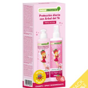 Pack Proteção Morango Árvore de Chá - Spray e champô de tripla ação.