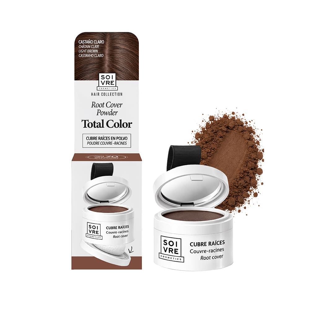 Poudre couvrant les racines Soivre castané clair avec applicateur