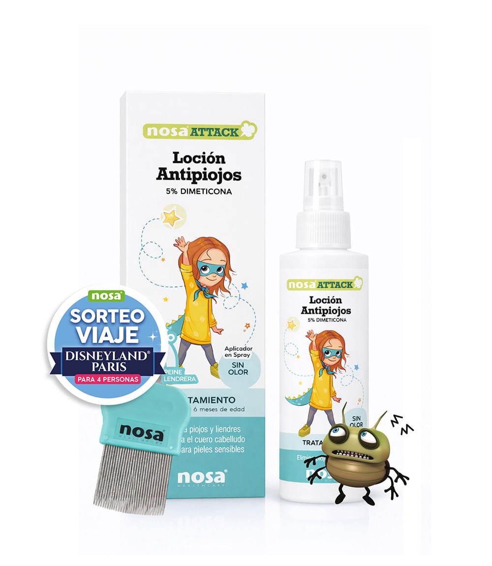 Nosa Attack antiparasitic lotion with a fine comb