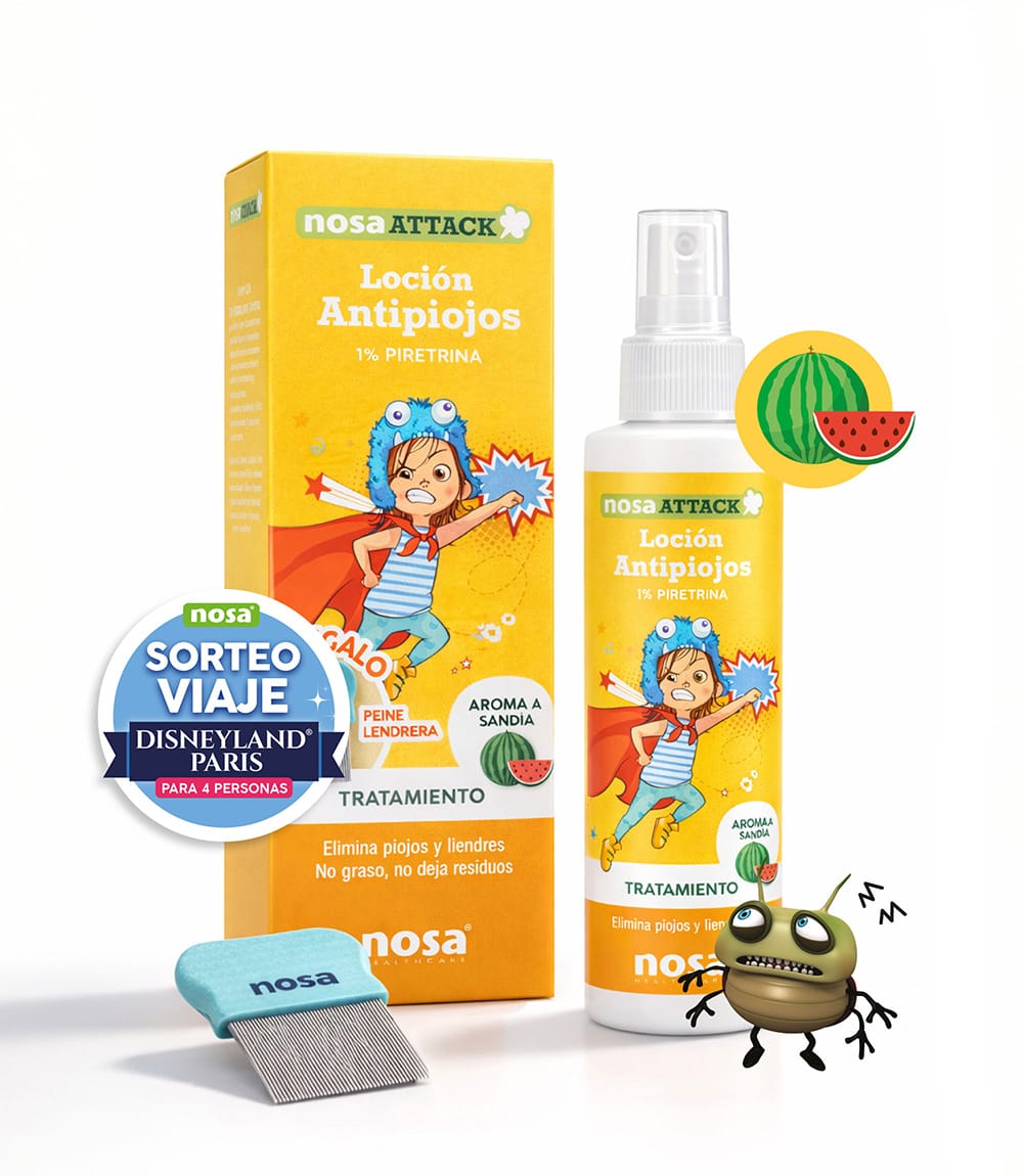 Nosa Attack antiparasitic lotion with comb and watermelon aroma